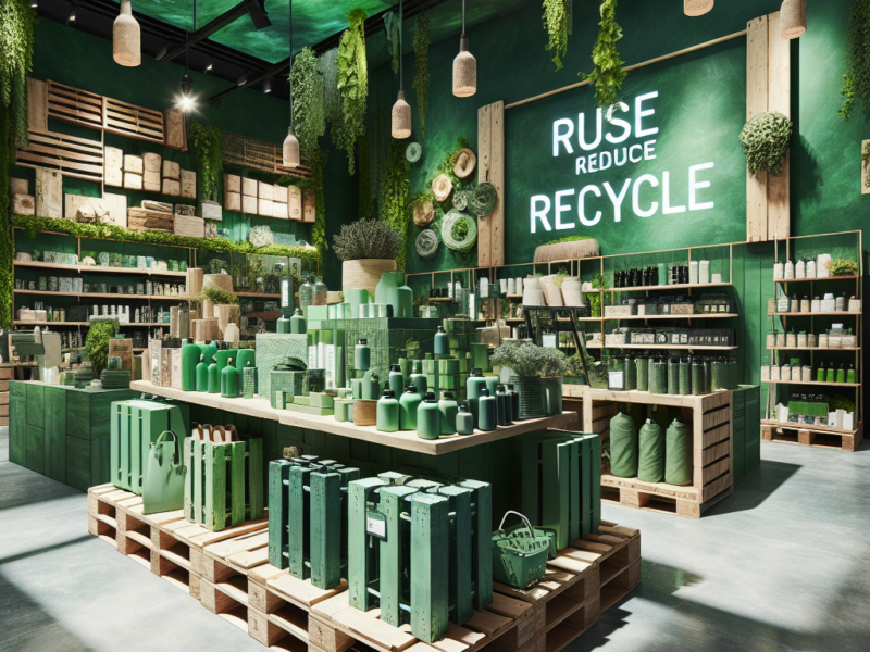 The environmental benefits of using recycled pallet island display stands