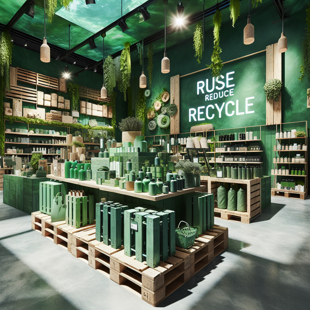 The environmental benefits of using recycled pallet island display stands