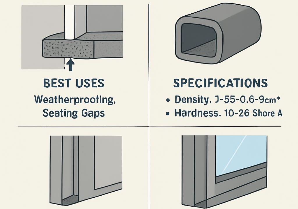Ranking silicone sponge seals – best uses, limitations, and how to specify them correctly