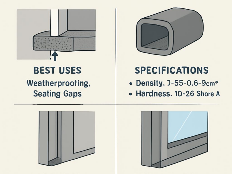 Ranking silicone sponge seals – best uses, limitations, and how to specify them correctly