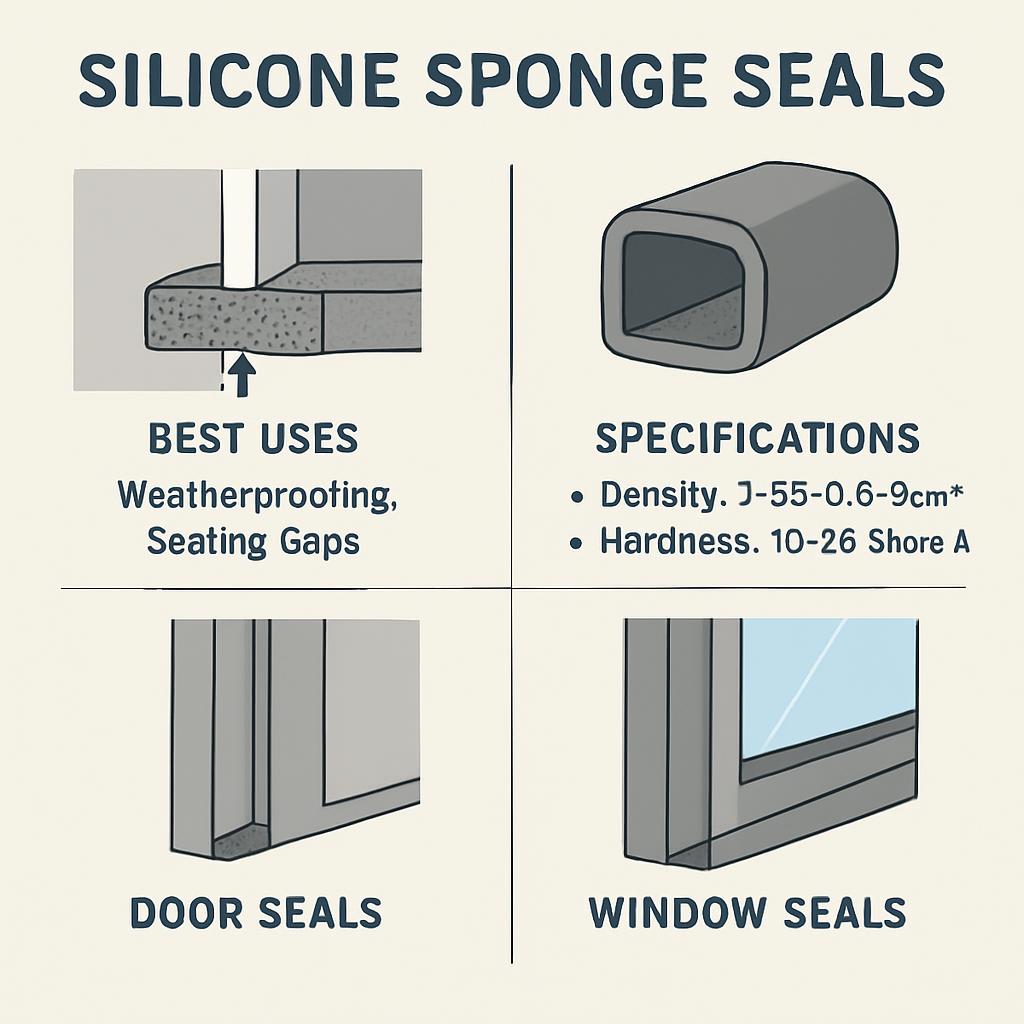 Ranking silicone sponge seals – best uses, limitations, and how to specify them correctly