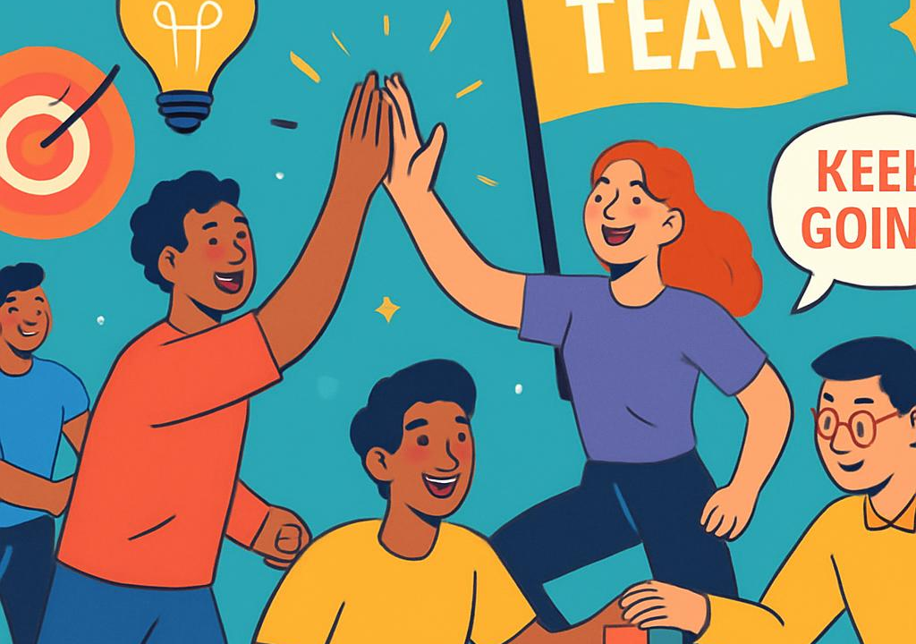 What is the ideal agenda for a company team building event to keep energy high?