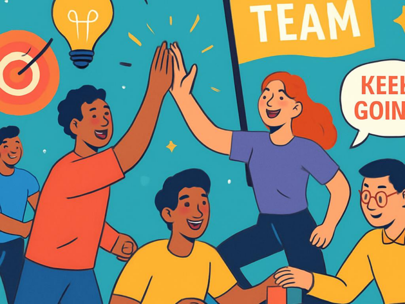 What is the ideal agenda for a company team building event to keep energy high?