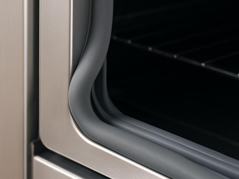 Silicone sponge seals in ovens, doors and enclosures